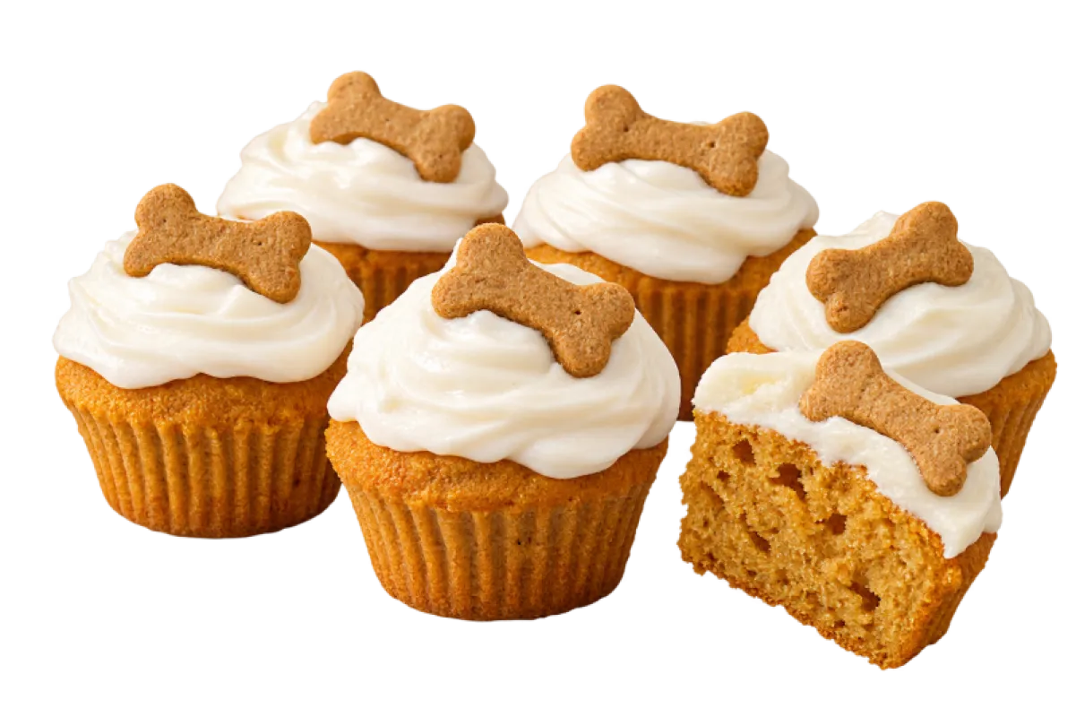Cupcakes caninos de calabaza