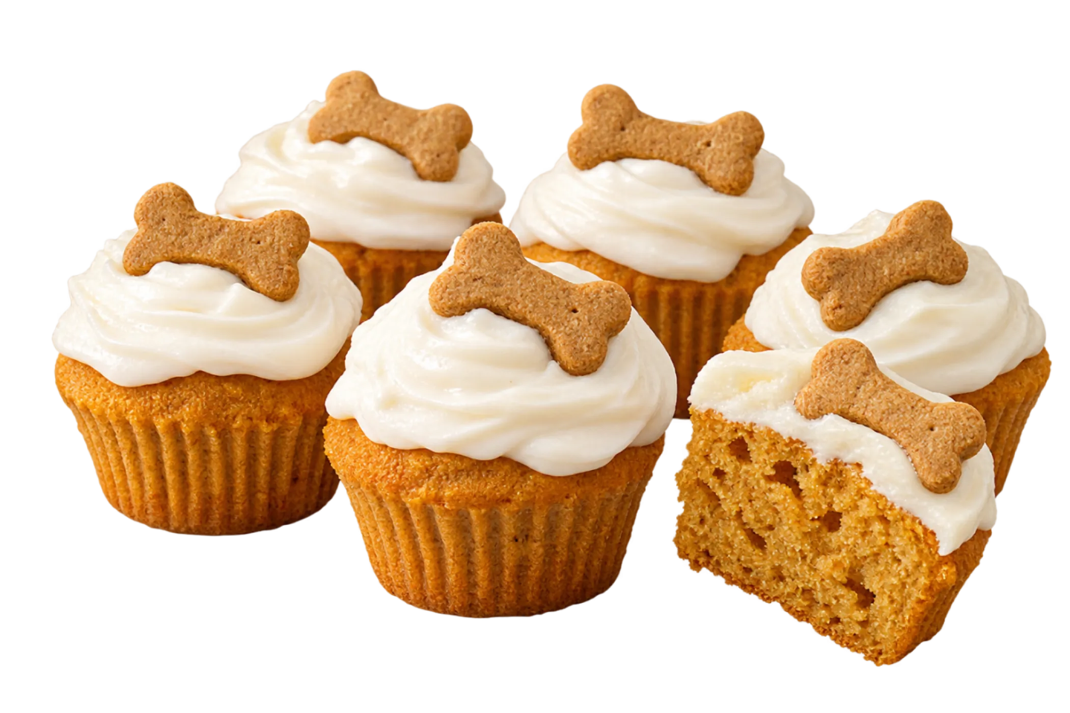 Cupcakes caninos de calabaza